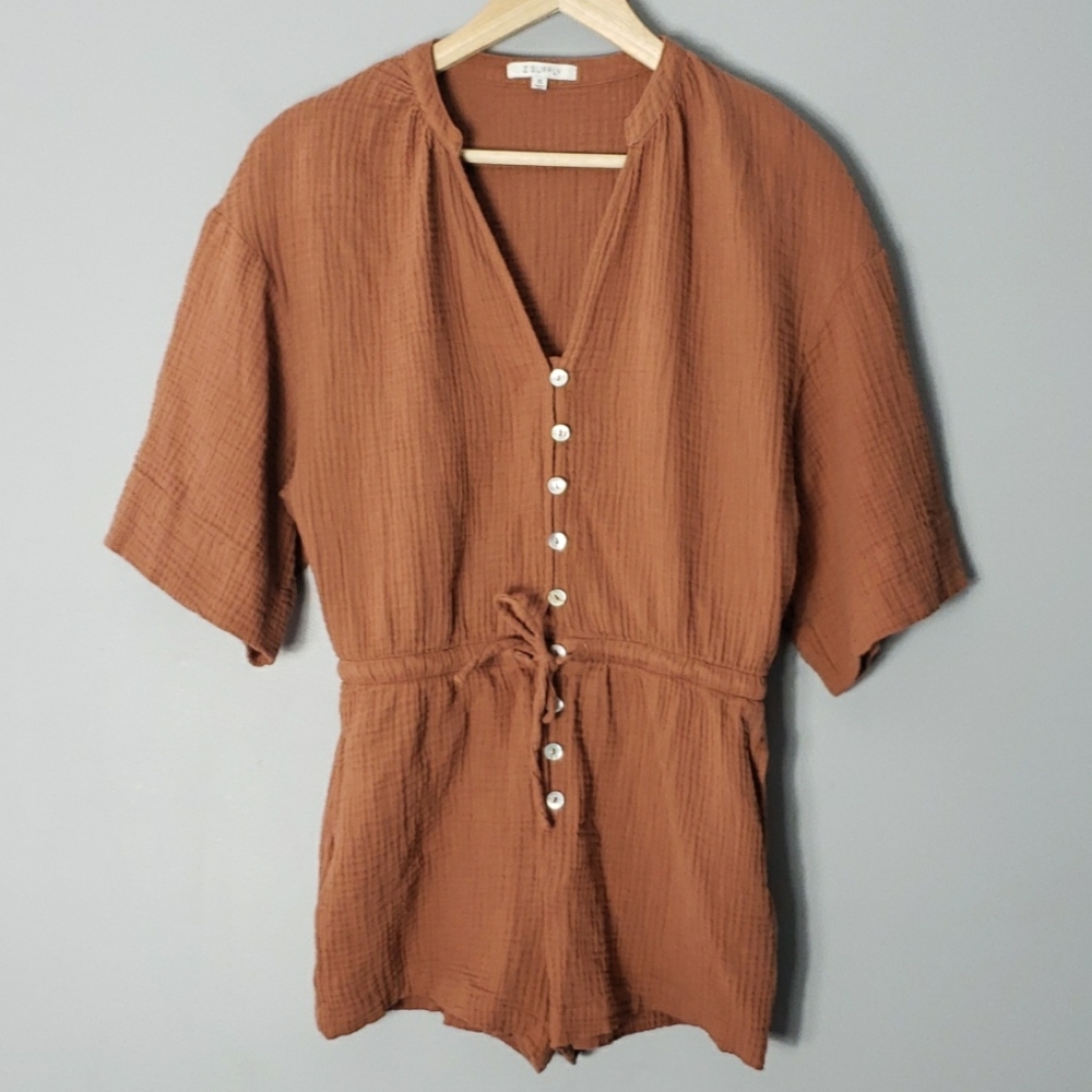 Z Supply Womens Romper Gauze XS Cotton
